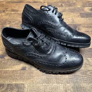 Cole Haan Men's ZeroGrand Wingtip Oxford Black Shoes C20719 - Size 9